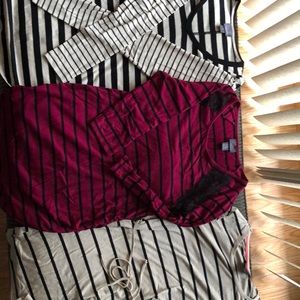 Three maternity tops